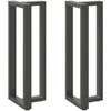 Baro stalo kojos, T formos, 2 vnt., antracito spalvos, 50x35x(110-111) cm, plienas