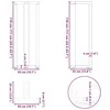 Baro stalo kojos, T formos, 2 vnt., antracito spalvos, 50x35x(110-111) cm, plienas