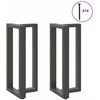 Baro stalo kojos, T formos, 2 vnt., antracito spalvos, 50x35x(90-91) cm, plienas