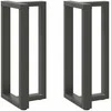 Baro stalo kojos, T formos, 2 vnt., antracito spalvos, 50x35x(90-91) cm, plienas