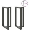 Baro stalo kojos, T formos, 2 vnt., antracito spalvos, 60x35x(100-101) cm, plienas