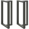 Baro stalo kojos, T formos, 2 vnt., antracito spalvos, 60x35x(100-101) cm, plienas