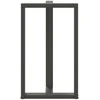 Baro stalo kojos, T formos, 2 vnt., antracito spalvos, 60x35x(100-101) cm, plienas