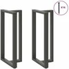 Baro stalo kojos, T formos, 2 vnt., antracito spalvos, 60x35x(110-111) cm, plienas