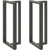 Baro stalo kojos, T formos, 2 vnt., antracito spalvos, 60x35x(110-111) cm, plienas