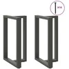 Baro stalo kojos, T formos, 2 vnt., antracito spalvos, 60x35x(90-91) cm, plienas