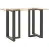 Baro stalo kojos, T formos, 2 vnt., antracito spalvos, 60x35x(90-91) cm, plienas
