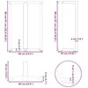 Baro stalo kojos, T formos, 2 vnt., antracito spalvos, 60x35x(90-91) cm, plienas