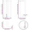 Baro stalo kojos, T formos, 2 vnt., baltos, 50x35x(90-91) cm, plienas