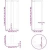 Baro stalo kojos, T formos, 2 vnt., baltos, 40x35x(100-101) cm, plienas