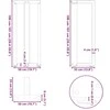 Baro stalo kojos, T formos, 2 vnt., baltos, 50x35x(100-101) cm, plienas
