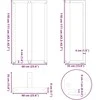 Baro stalo kojos, T formos, 2 vnt., baltos, 60x35x(110-111) cm, plienas
