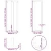 Baro stalo kojos, T formos, 2 vnt., baltos, 40x35x(110-111) cm, plienas