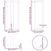 Baro stalo kojos, T formos, 2 vnt., baltos, 40x35x(90-91) cm, plienas