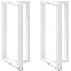 Baro stalo kojos, T formos, 2 vnt., baltos, 60x35x(100-101) cm, plienas
