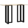 Baro stalo kojos, T formos, 2 vnt., juodos, 40x35x(100-101) cm, plienas