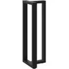 Baro stalo kojos, T formos, 2 vnt., juodos, 40x35x(110-111) cm, plienas
