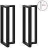 Baro stalo kojos, T formos, 2 vnt., juodos, 50x35x(110-111) cm, plienas