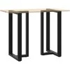 Baro stalo kojos, T formos, 2 vnt., juodos, 60x35x(100-101) cm, plienas