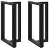 Baro stalo kojos, T formos, 2 vnt., juodos, 60x35x(90-91) cm, plienas