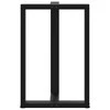 Baro stalo kojos, T formos, 2 vnt., juodos, 60x35x(90-91) cm, plienas