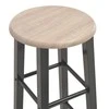 Baro taburetės, 2 vnt., juodos, MDF