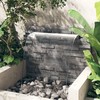 Baseino fontanas-krioklys su LED, nerūdijantis plienas, 110cm