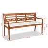 Batavia suoliukas su pagalvėmis, 150 cm, tikmedis