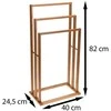 Bathroom Solutions Bambuko rankšluosčių kabykla su 3 strypais