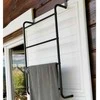 Bathroom Solutions Rankšluosčių kabykla ant durų, juoda, metalas