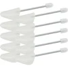 Batų kurpaliai, 5 poros, baltos spalvos, plastikas, EU 35–38