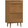 Batų spintelė MOLDE, ruda, 59,5x35x103cm, pušies masyvas