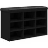 Batų suoliukas, juodos spalvos, 82x32x50cm, apdirbta mediena