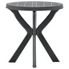 Bistro staliukas, antracito spalvos, plastikas, 70cm skersmens