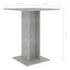 Bistro staliukas, betono pilkas, 60x60x75cm, apdirbta mediena