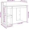 Biuro stalas, juodos spalvos, 103,5x56,5x94cm, apdirbta mediena