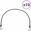 Bungee virvelės su juostelėmis ir kabliukais, 10vnt., 100cm