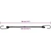 Bungee virvelės su juostelėmis ir kabliukais, 50vnt., 38cm