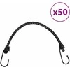 Bungee virvelės su juostelėmis ir kabliukais, 50vnt., 46cm