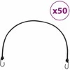 Bungee virvelės su juostelėmis ir kabliukais, 50vnt., 100cm
