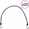 Bungee virvelės su juostelėmis ir kabliukais, 25vnt., 88cm