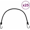 Bungee virvelės su juostelėmis ir kabliukais, 25vnt., 59cm