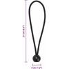 Bungee virvelės su kamuoliukais, 25vnt., 21x0,5cm
