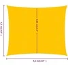 Burė nuo saulės, geltonos spalvos, 4,5x4,5m, HDPE, 160g/m²