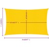 Burė nuo saulės, geltonos spalvos, 4x6m, HDPE, 160g/m²