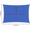 Burė nuo saulės, mėlyna, 2,5x5m, HDPE, 160g/m², stačiakampė