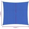 Burė nuo saulės, mėlyna, 5x5m, HDPE, 160g/m², kvadratinė