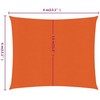Burė nuo saulės, oranžinė, 4x4m, HDPE, 160g/m², kvadratinė