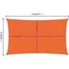 Burė nuo saulės, oranžinės spalvos, 3x6m, HDPE, 160g/m²