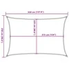 Burė nuo saulės, šviesiai siva, 2,5x3,5m, HDPE, 160g/m²